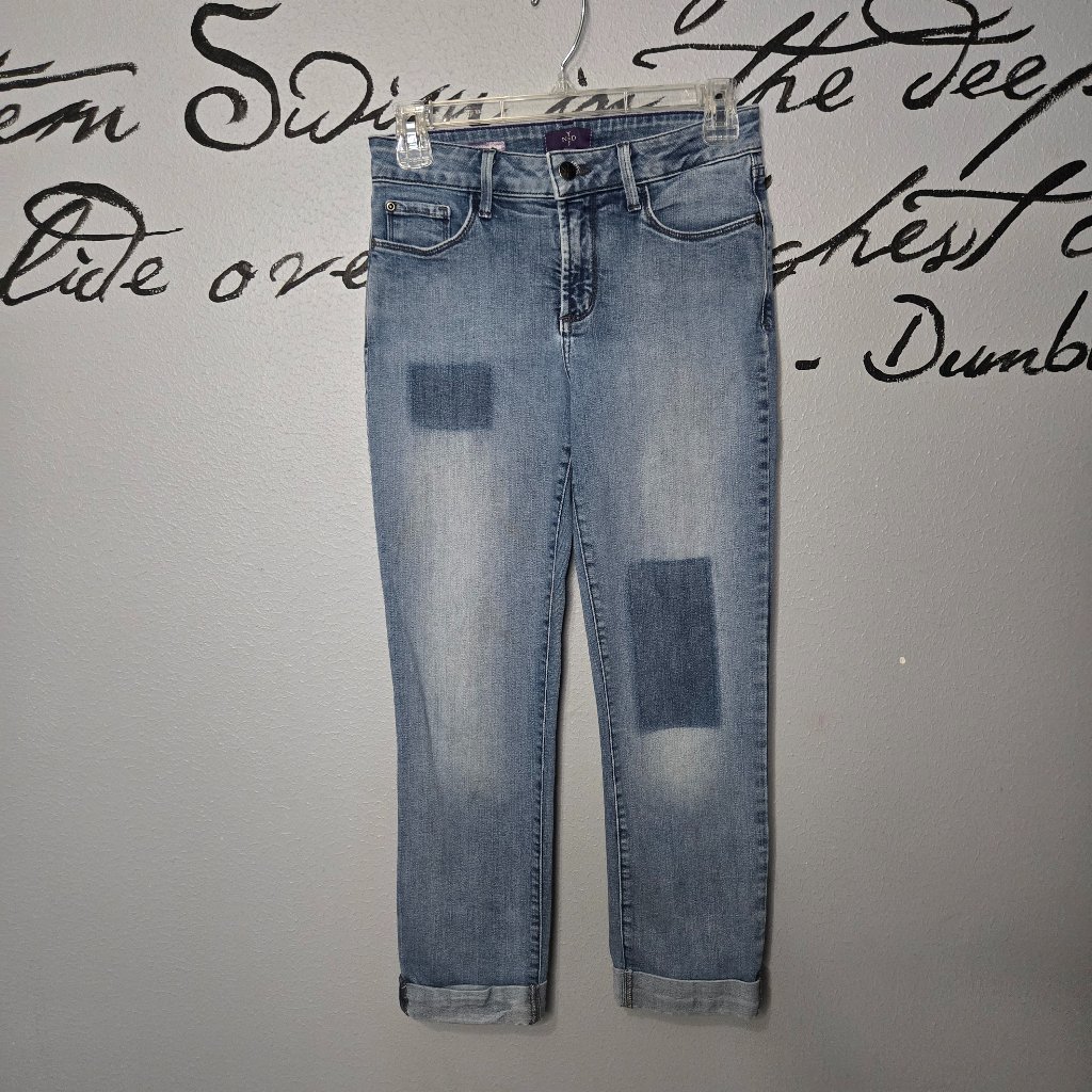 Nydj Sylvia Relaxed Boyfriend Montebello Patches Jeans, 4p